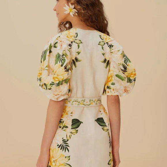 Floral Puff Sleeve Dress - Picture 3 of 5